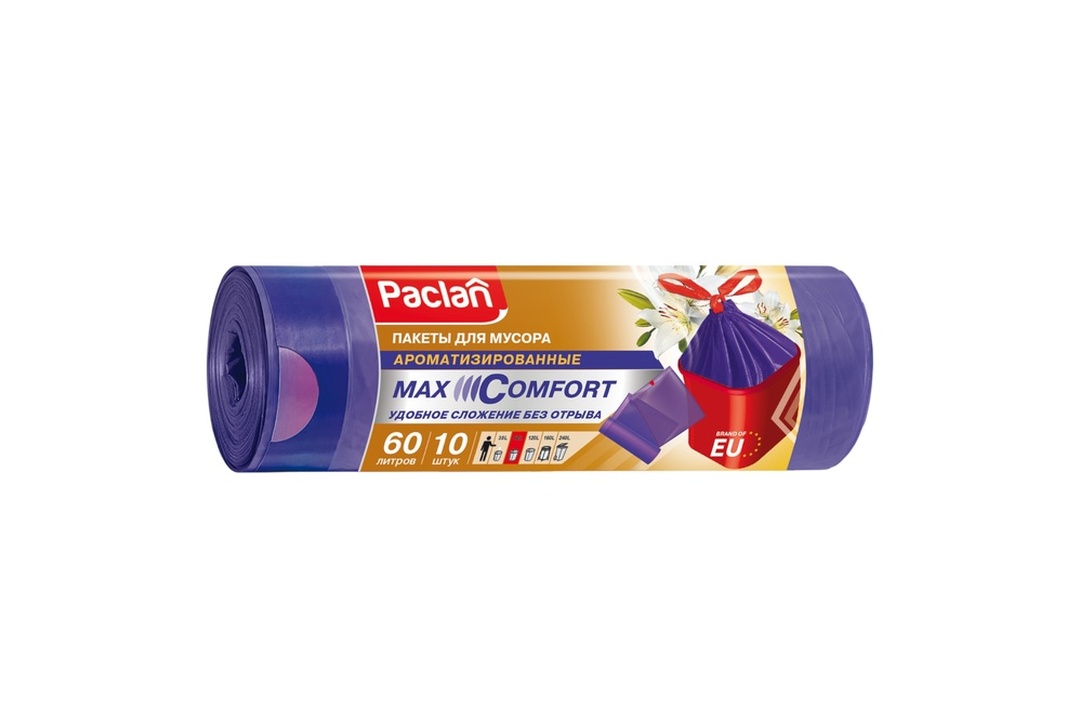 

Мешки для мусора Paclan Drawstring Aroma 60 л 10 шт.