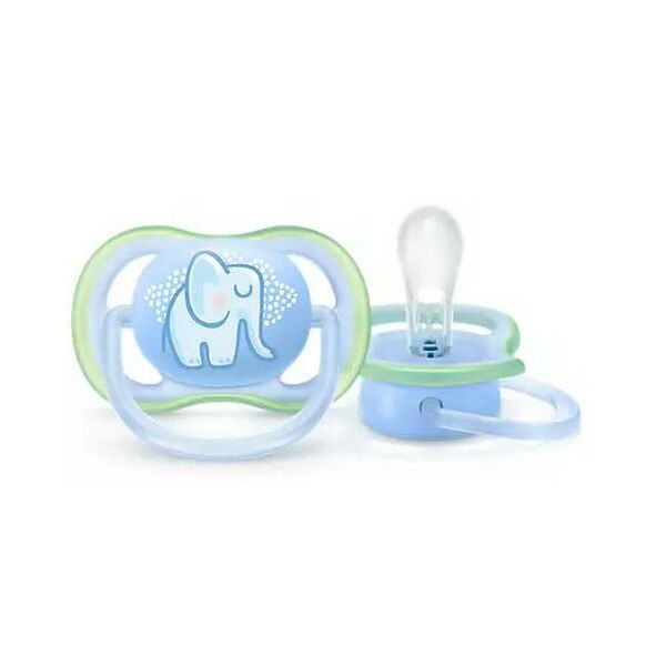 Пустышка силиконовая Ultra Air декор Слонёнок 0-6  мес уп 1 шт для мальчика
