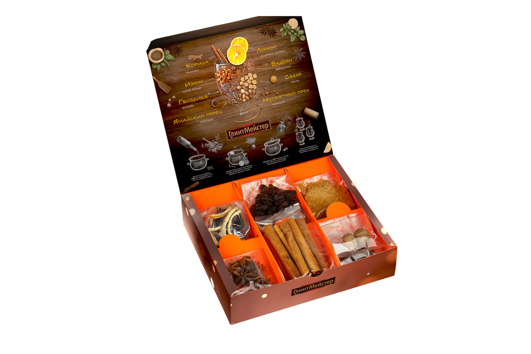 

Набор пряностей и сухофруктов для приготовления глинтвейна «Большая вечеринка», «Глинтмейстер», 130г