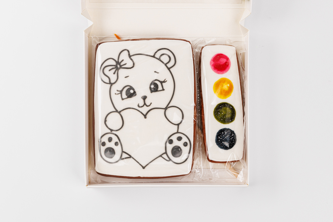 

Набор из пряников ВкусВилл для раскрашивания Вкусная Акварель дизайн рисунка в ассортименте 130 г