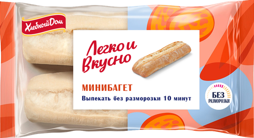 

Минибагет Хлебный дом Легко и Вкусно Барра замороженный 2 шт. 220 г