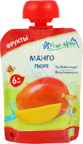 

Пюре Fleur Alpine Organic Манго с 6 месяцев, 90 г