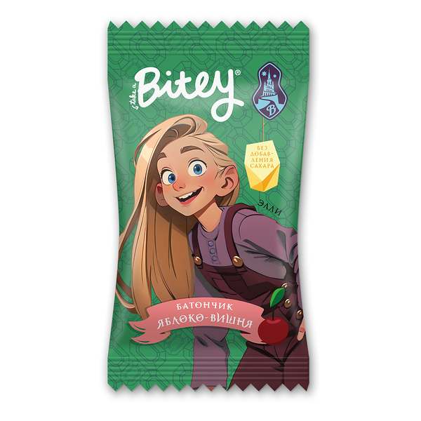 Батончик фруктово-ягодный Take a Bitey Яблоко-вишня с 2-х лет 25 г