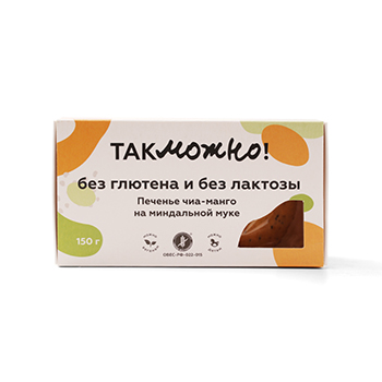 

Печенье безглютеновое Так Можно Чиа-Манго 150 г