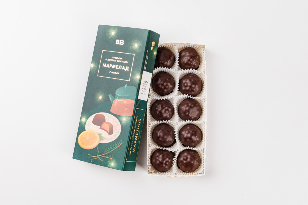 

Мармелад Апельсин в горьком шоколаде с мятой