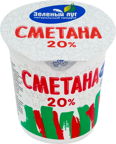 

Сметана Зеленый Луг 20% стакан 300 г