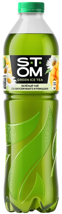 

Чай зеленый Стом со вкусом ромашки и манго 1.5 л