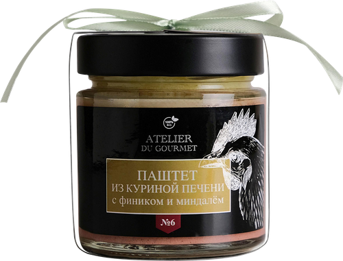

Паштет Atelier du gourmet из куриной печени с фиником и миндалём 200 г
