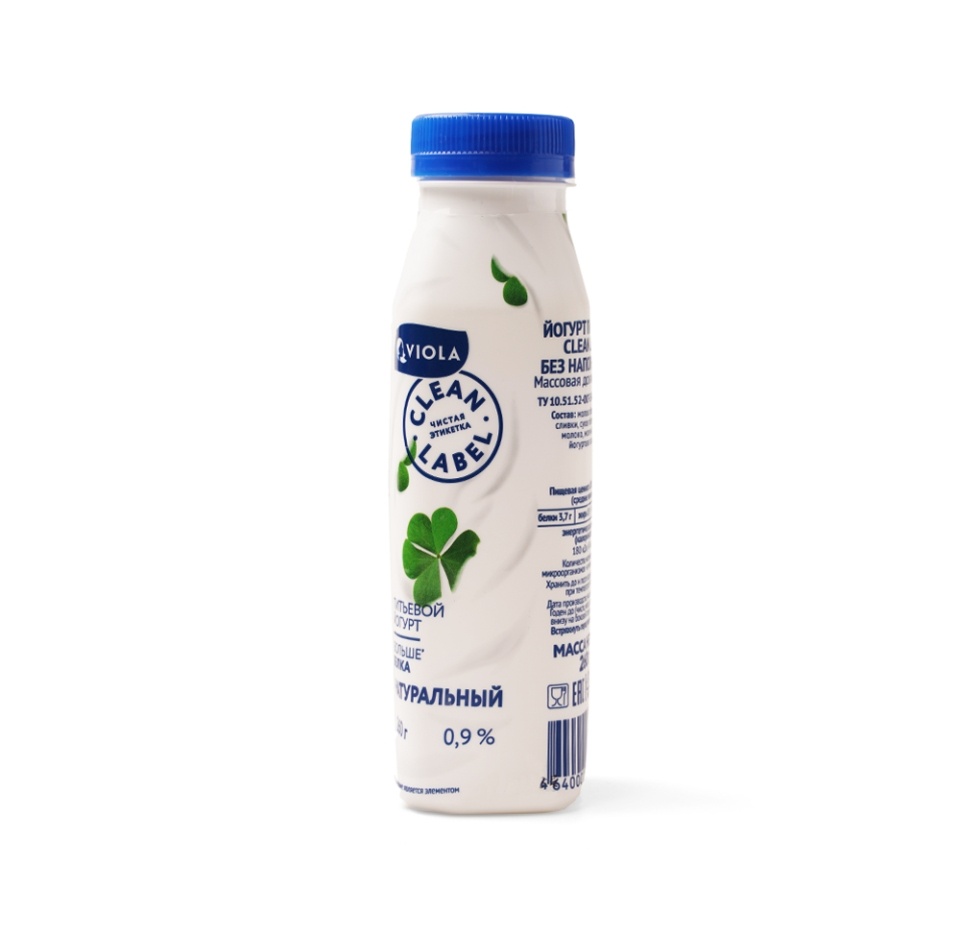 

Йогурт питьевой Viola Clean Label без наполнителя 0.9% 260 г