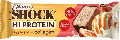 

Батончик протеиновый FitnesShock Hi-Protein яблоко-корица глазированный 40 г