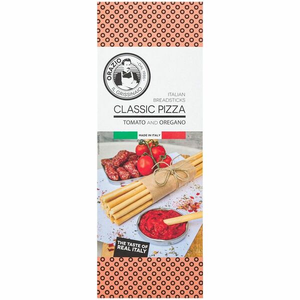 Палочки хлебные Orazio Il Grissinaio Гриссини пицца томат и орегано, 120 г