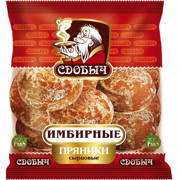Пряники имбирные Сдобыч сырцовые, 400 г