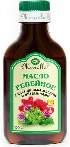 Масло Mirrolla Репейное с касторовым маслом и витаминами 100 мл