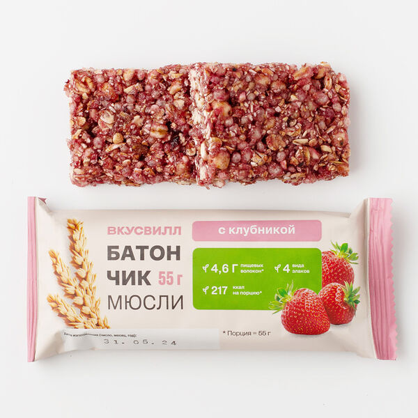 Батончик-мюсли с клубникой
