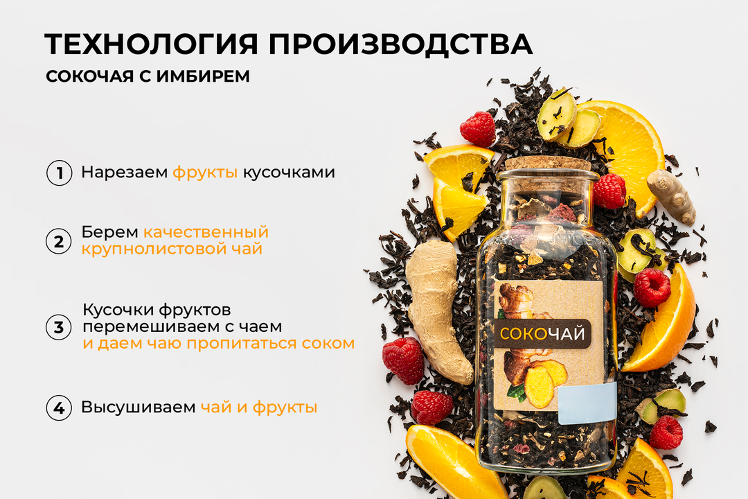 

Чай черный Befruitbe Сокочай имбирь-корица-мёд, 180 г
