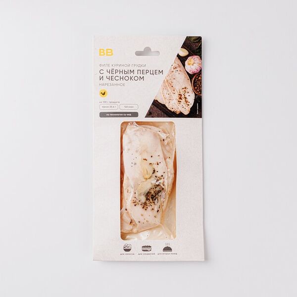 Филе куриной грудки с перцем и чесноком, нар.
