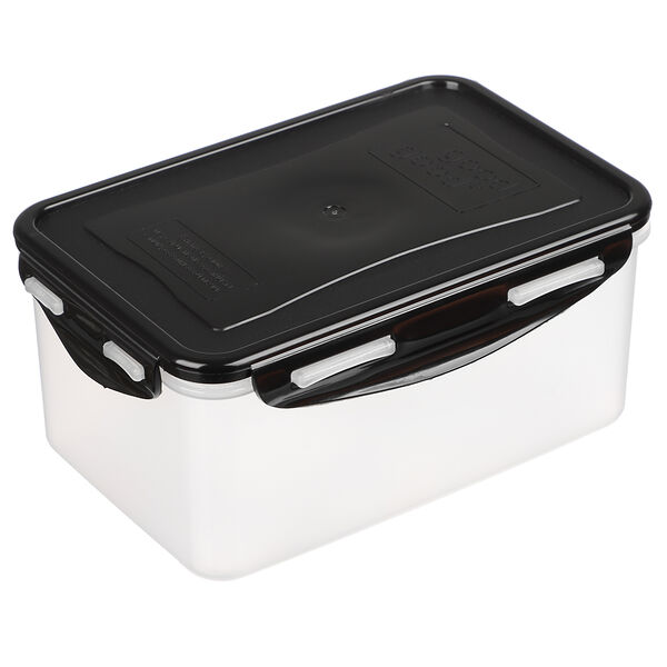 Контейнер герметичный для свч с защелками, 1,5л, 205х135х90мм, пластик