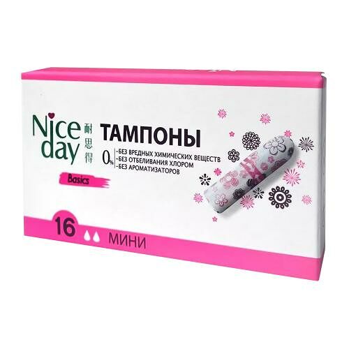 Тампоны Niceday Регуляр 2 капли 16 шт