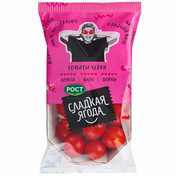 Томаты Сладкая ягода Черри красные на ветке/россыпь 200 г