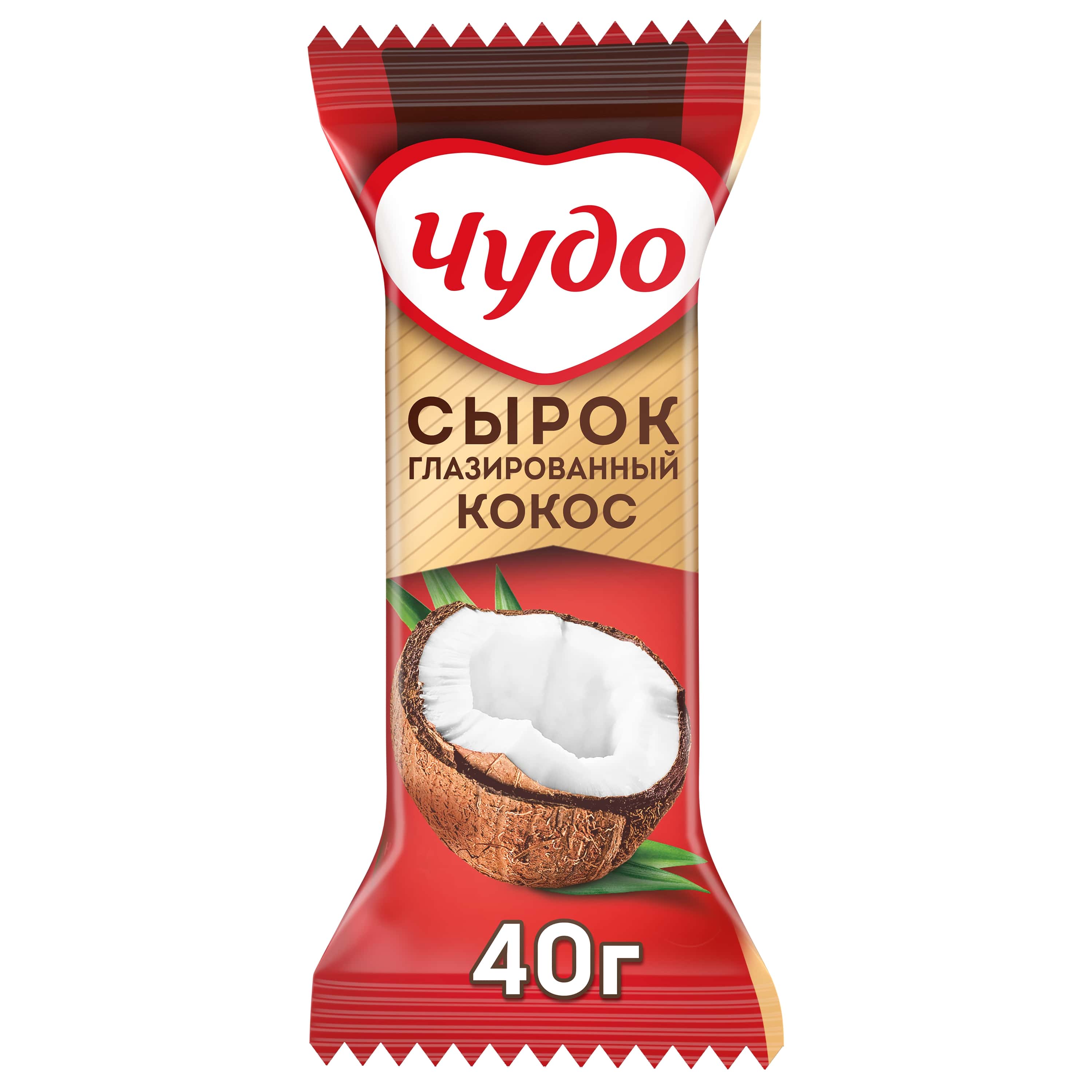 

Сырок Чудо творожный глазированный с кокосом 40 г