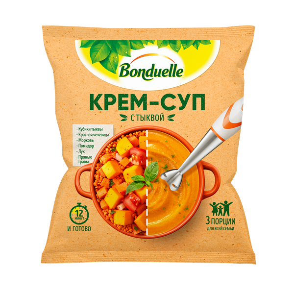 Овощи замороженные Бондюэль крем-суп с тыквой 350 г