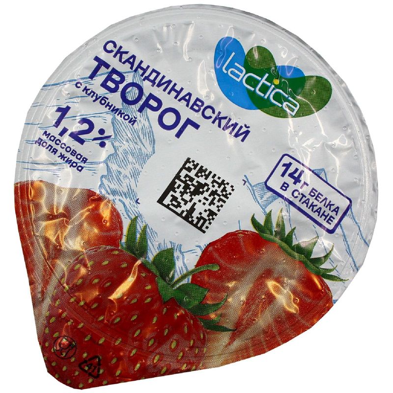 

Творог Lactica Скандинавский с клубникой 1.2% 150 г