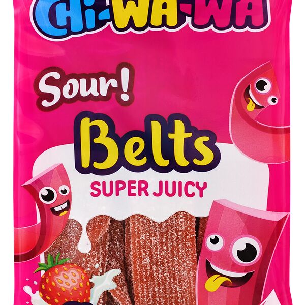Мармелад CHI-WA-WA ремешок кислый со вкусом клубники