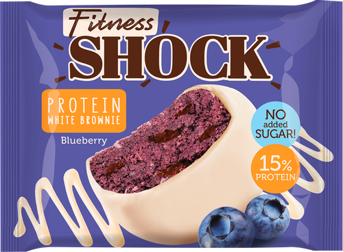 

Бисквит FitnesShock протеиновый брауни черника в белом шоколаде 50 г