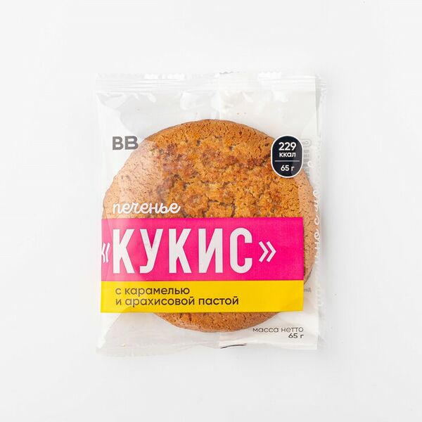 Кукис с карамелью и арахисовой пастой