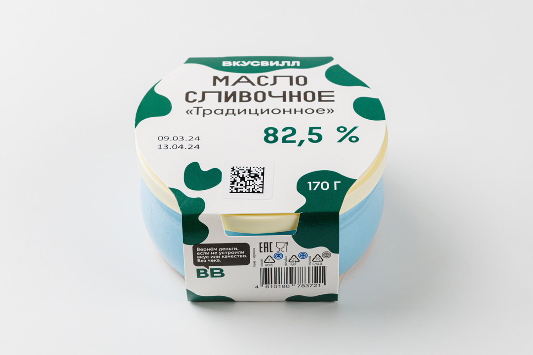 

Масло сливочное "Традиционное" 82,5%, 170 г