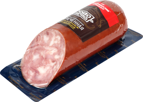 

Колбаса полукопченая Владимирский стандарт Запеченная с копченым окороком 300 г