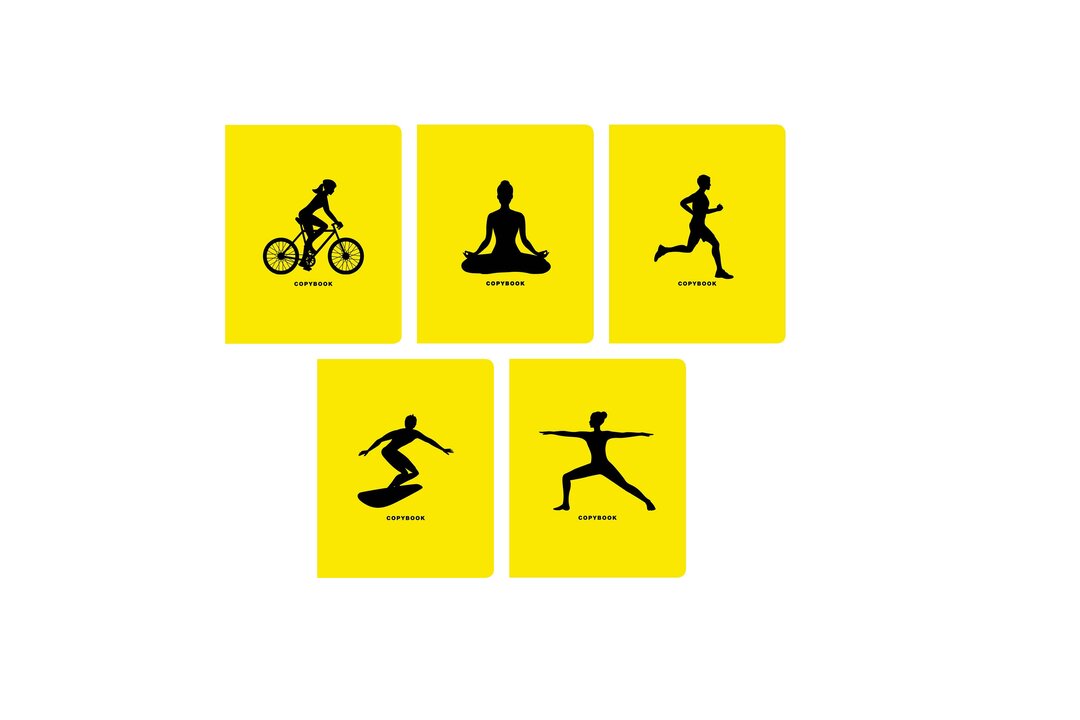 

Тетрадь общая Listoff Total yellow. Sport time А5 48 листов в клетку на скрепке, в ассортименте
