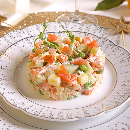 

Салат Лента Fresh с горбушей горячего копчения вес