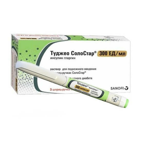 Туджео СолоСтар 300 МЕ/мл раствор для п/к введения шприц ручка 1.5 мл 3 шт
