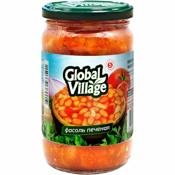 Фасоль Global Village печеная 350 г