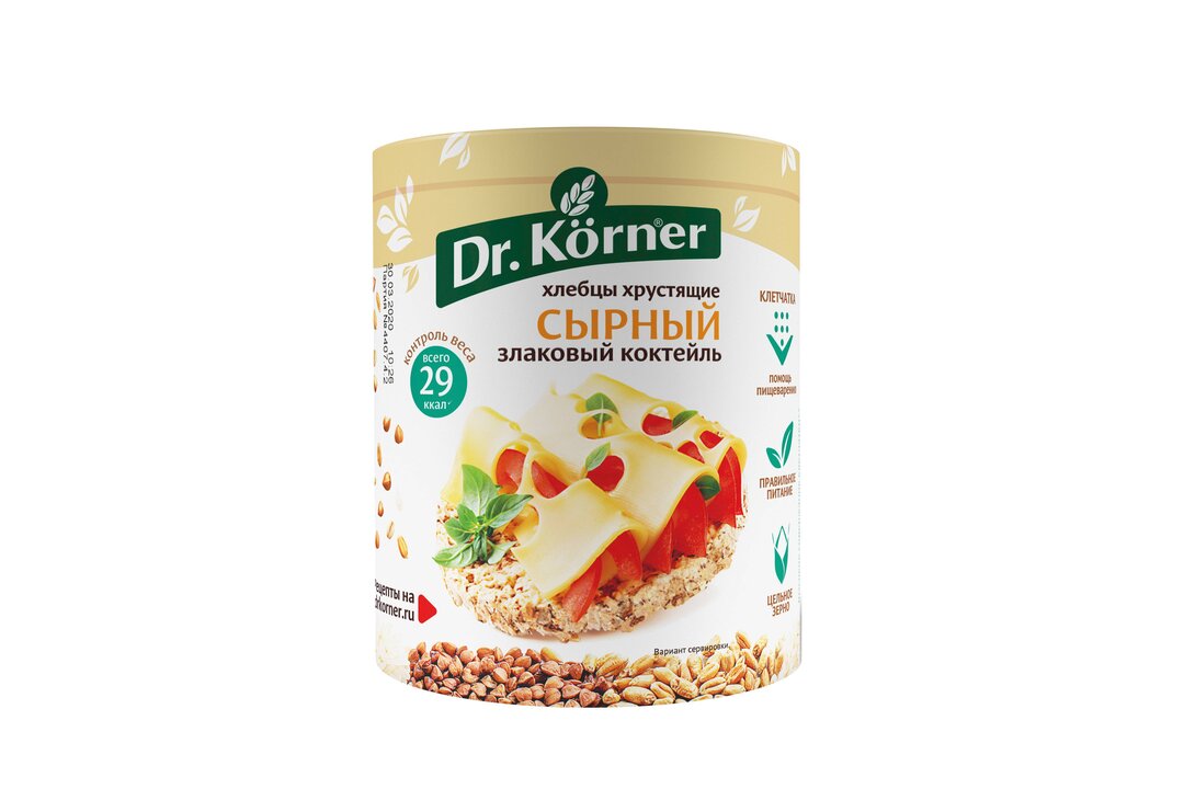

Хлебцы мультизлаковые Dr. Korner злаковый коктейль сырный 100 г