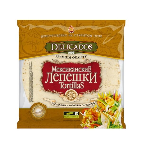 Лепешки Delicados Tortillas мексиканские оригинальные, 400г