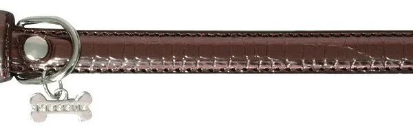 Ошейник Dezzie кожа коричневый для собак XS 1*25 см