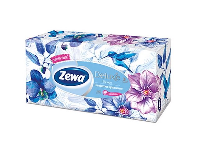 

Салфетки бумажные Zewa Deluxe Design 3 слоя 90 шт
