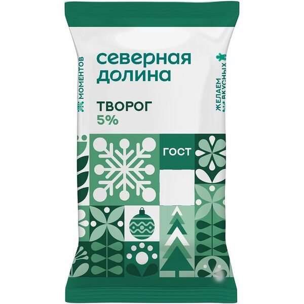Творог Северная Долина 5% БЗМЖ 180 г