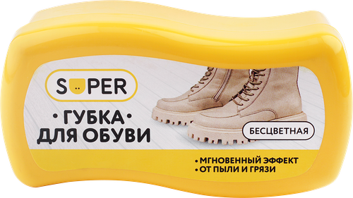 Губка для обуви Super бесцветная, 50 г