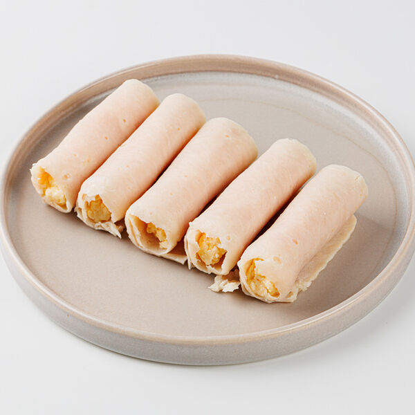 Рулетики из куриной ветчины с сыром 150 г