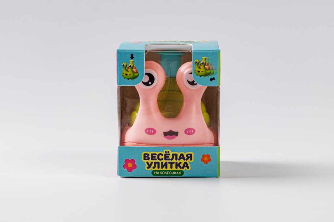 

Игрушка развивающая "Веселая улитка" (инерционная)
