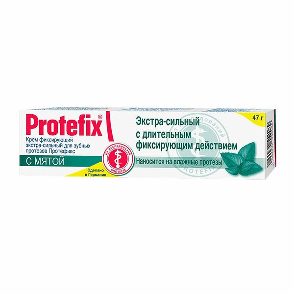Крем для зубных протезов Protefix фиксирующий экстра-сильный с мятой 47 г