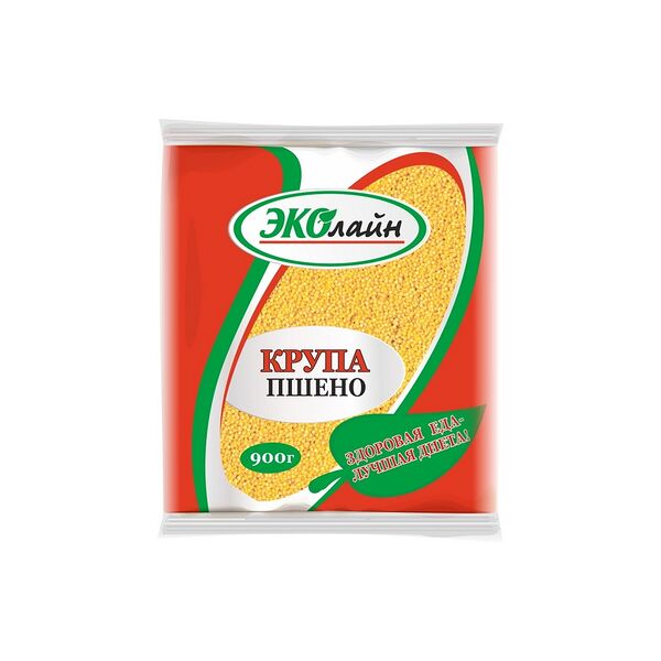 Крупа пшено ЭКОЛАЙН вес 0,9кг