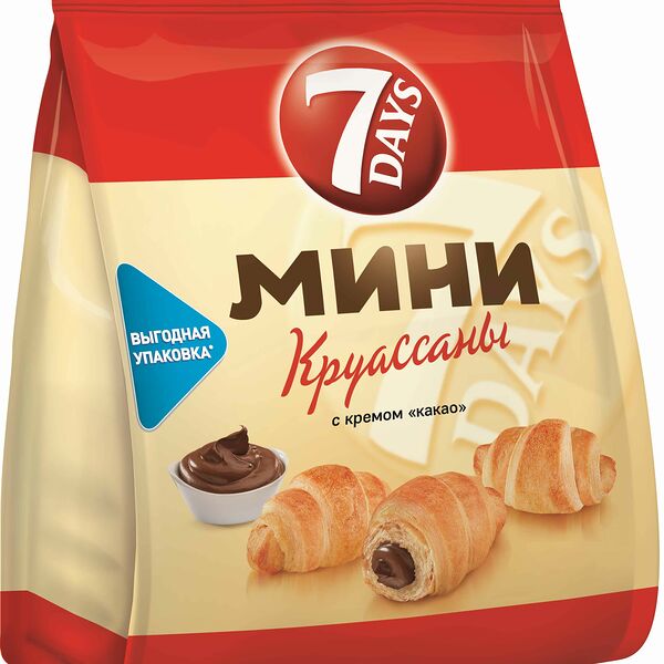 Мини круассаны 7 Days Mini c кремом какао 105 г