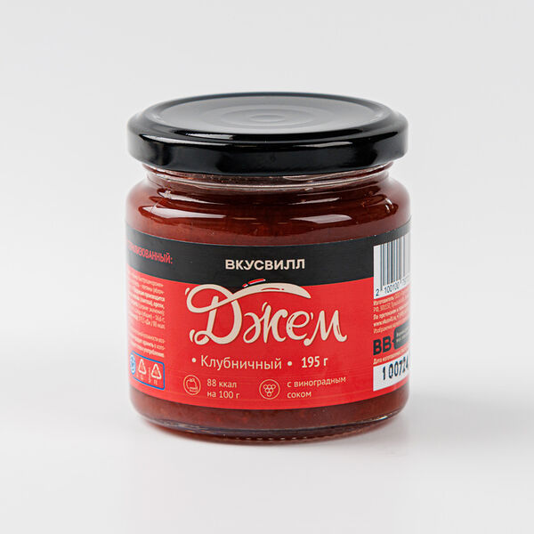 Джем Вкусвилл клубничный, 195г