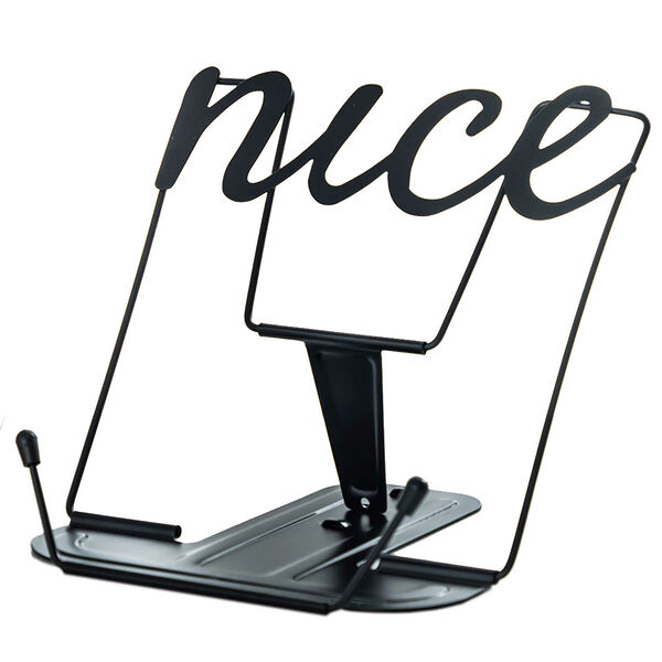 Подставка для книг и учебников Феникс+ черный 17.5x18x15 см, окрашенный чёрный металл, УФ-печать