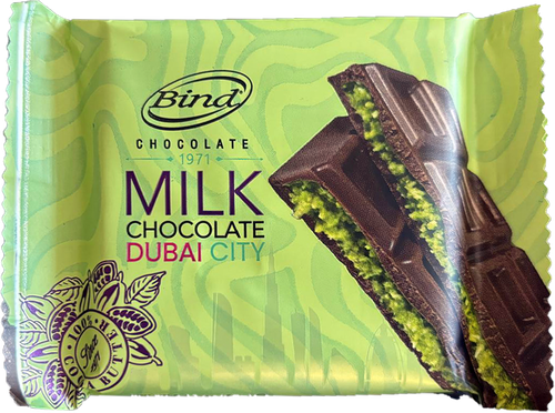

Шоколад молочный Bind Chocolate Dubai City с начинкой из фисташек и кадаифа 60 г