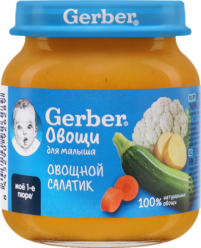 

Пюре овощное Gerber Овощной салатик с 5 месяцев 125 г